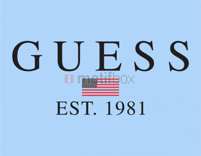 guess est 1981 print for clothing 