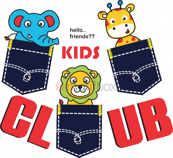 kids club t-shirt design 