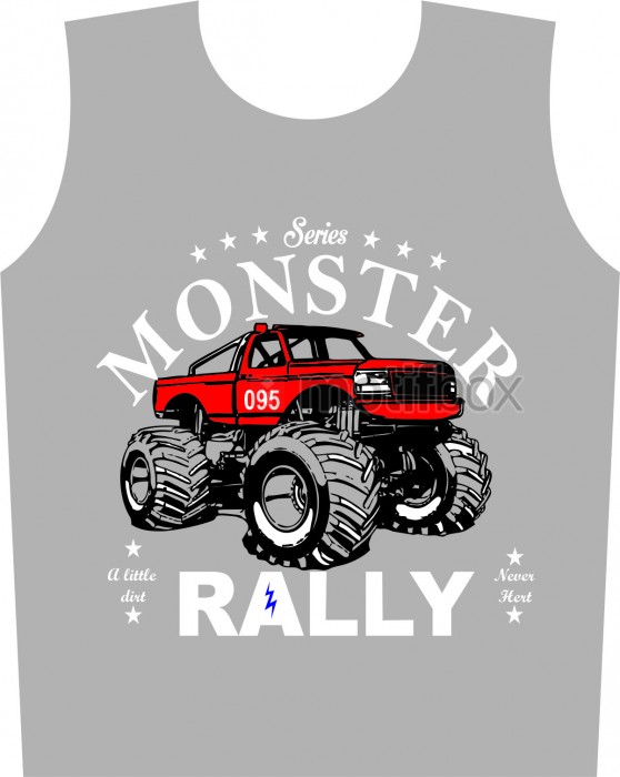 t shirt design monster truck 