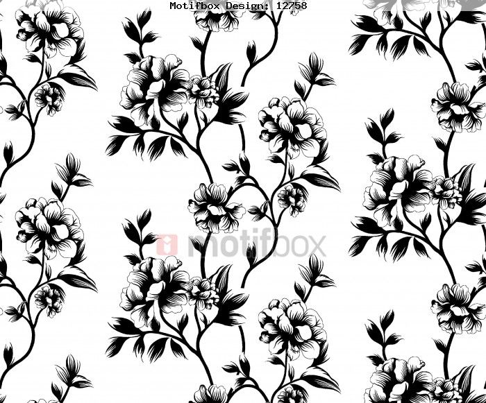 BLACK AND WHITE FLORAL DESIGN BLACK AND WHITE FLORAL DESIGN