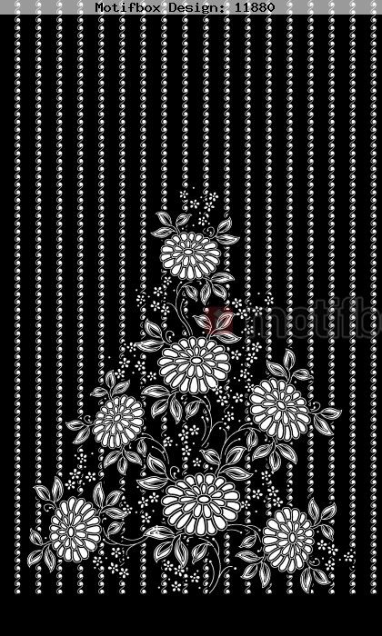 FLORAL DESIGN WITH BLACK AND WHITE BORDER  FLORAL DESIGN WITH BLACK AND WHITE BORDER