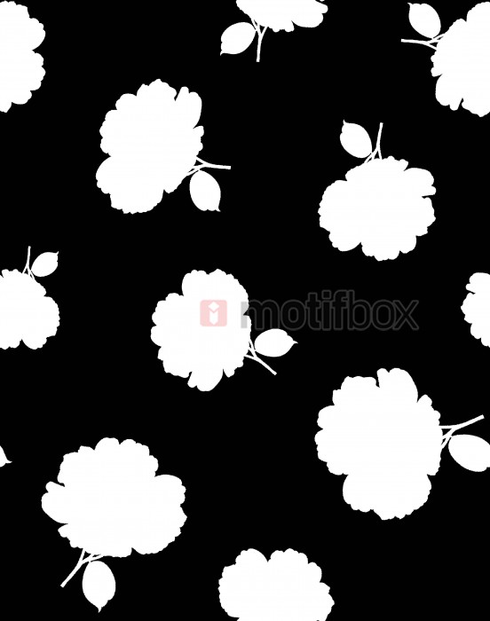 black and white floral design