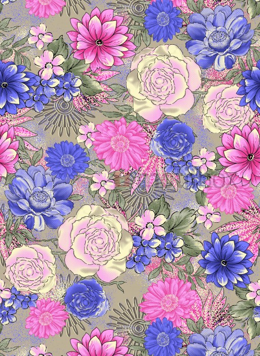 floral design and digital pattern background