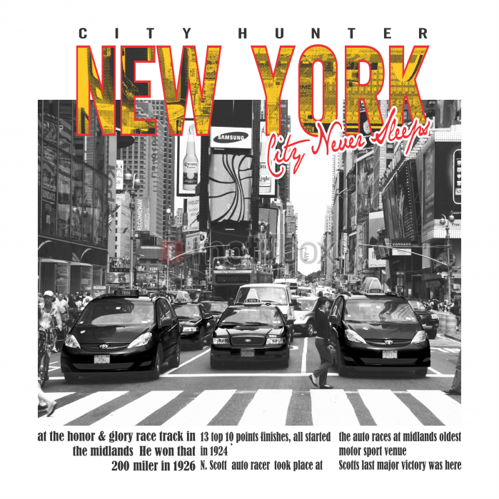 new york photo print t-shirt design
