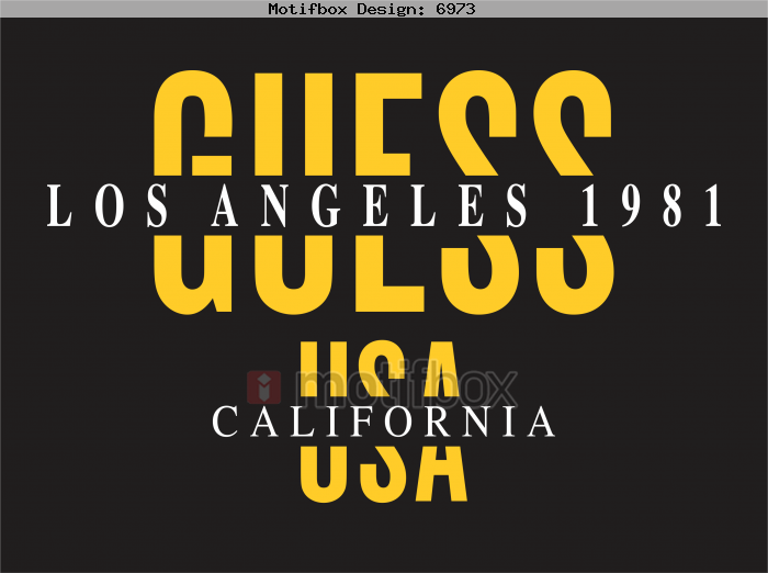 GUESS LOS ANGELES 1981 USA CALIFORNIA T-SHIRT DESIGN