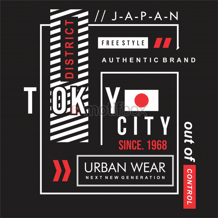 tokyo city typography design