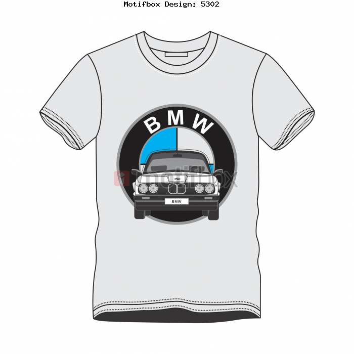 BMW t-shirt with logo and all-over printed picture - T-shirts with