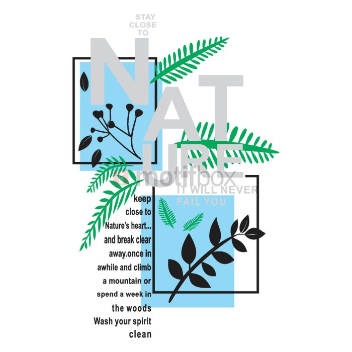 nature typography design