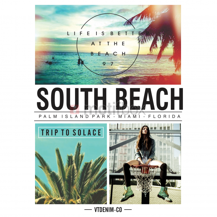 south beach  t-shirt design 